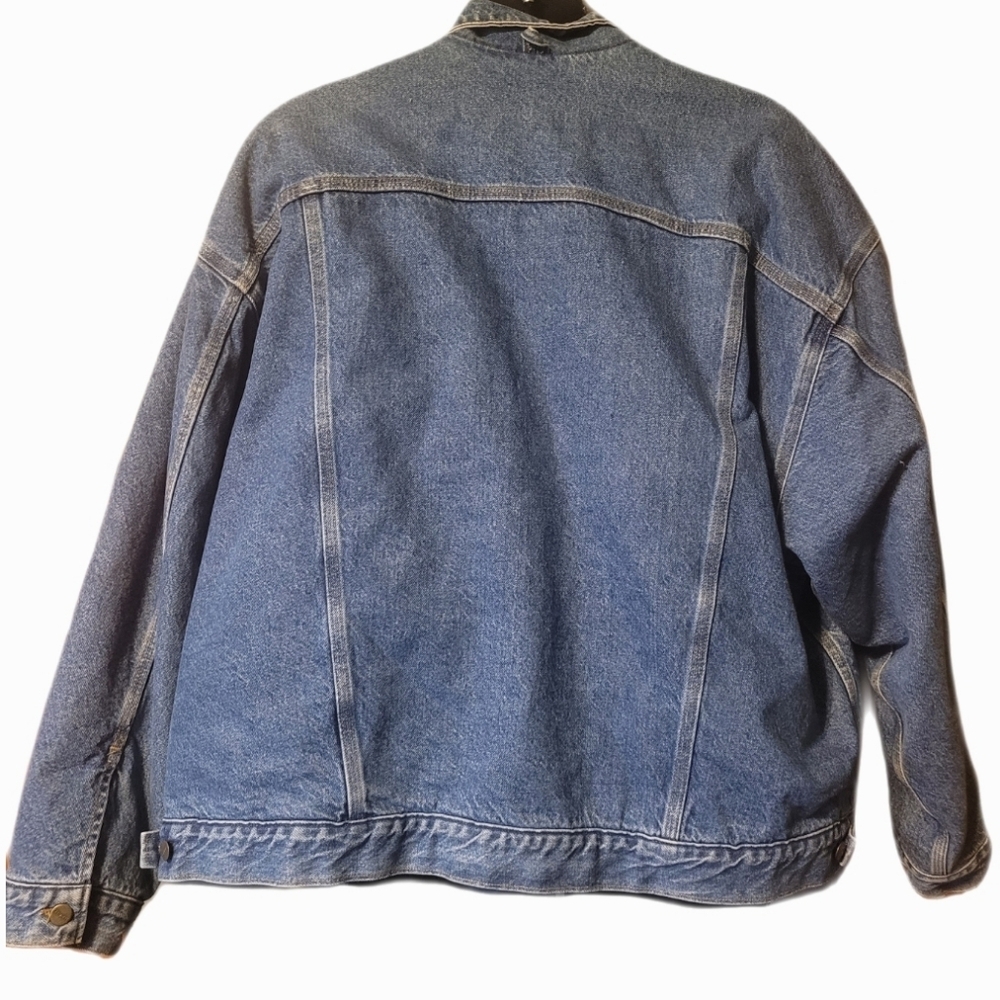 Carhartt Blanket Lined Trucker Denim Jean Work Jacket 4XL Streetwear Vintage Y2k - Picture 3 of 6